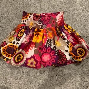 Multicolored flower skirt